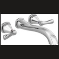 Delta 3-hole 8" wall installation Hole Wall-Mount Tub Filler Faucet, Chrome T5776-WL